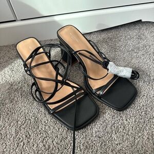 Elegant Black Strappy Heels